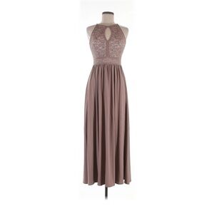 Morgan & Co. Dusty Rose Lace Maxi Dress EUC 1/2